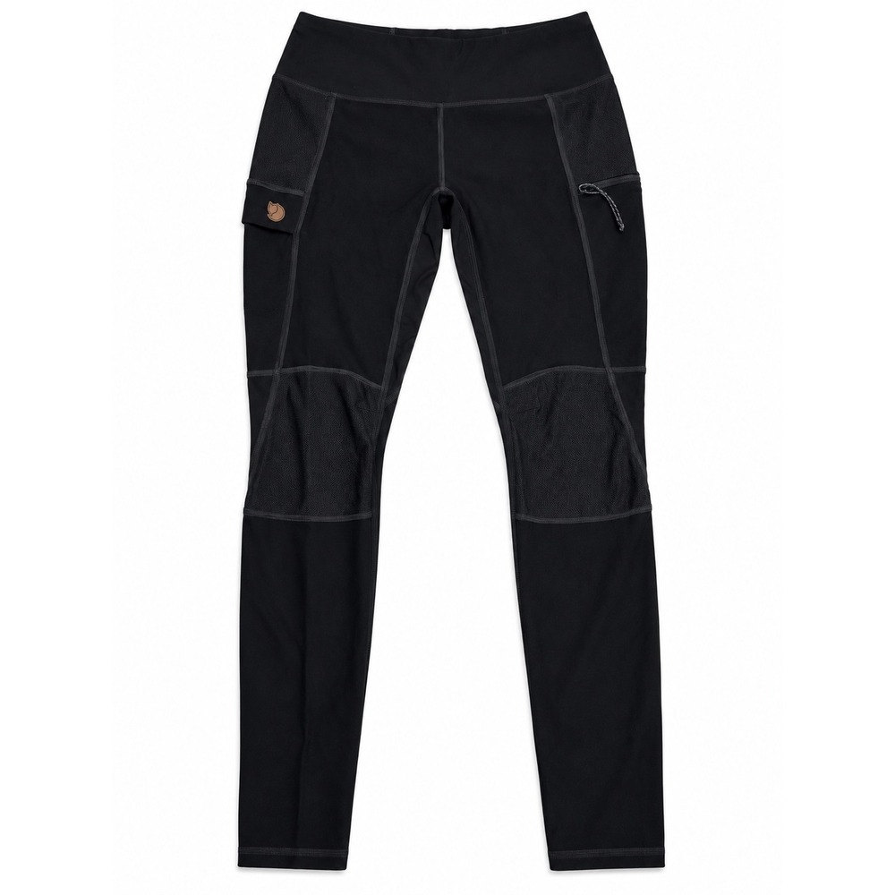 Fjallraven Abisko Trekking Tights W Womens Medium Black Hiking Leggings Pants